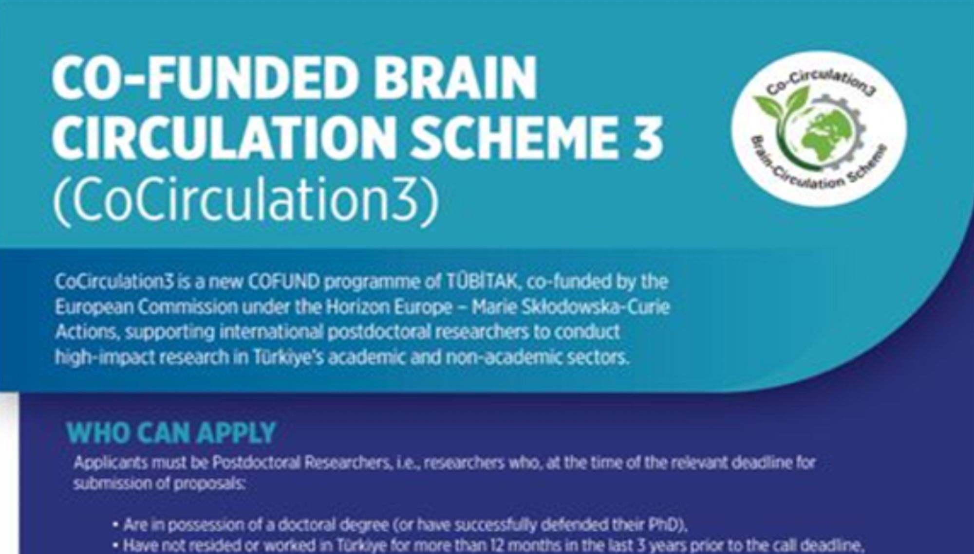 Global Fellowship Opportunity at Boğaziçi University CT³ – CoCirculation3 Program