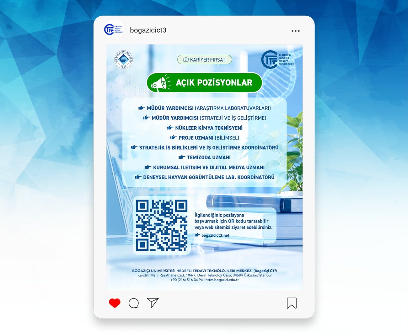 Boğaziçi CT³ ekibimizi büyütüyorüz
