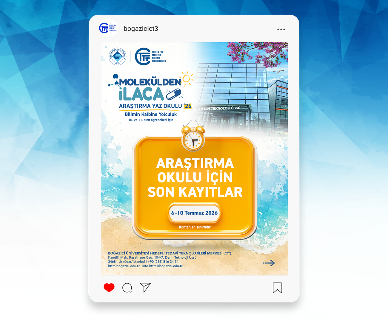 “Molekülden İlaca” Araştırma Yaz Okulu